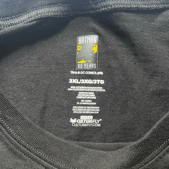 3D Batman Black Graphic Short Sleeve T-shirt Plus Size Size 3XL Superhero - Picture 4 of 7